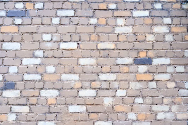 Светлая Кирпичная Стена Кирпичи Разного Цвета Цвета — стоковое фото