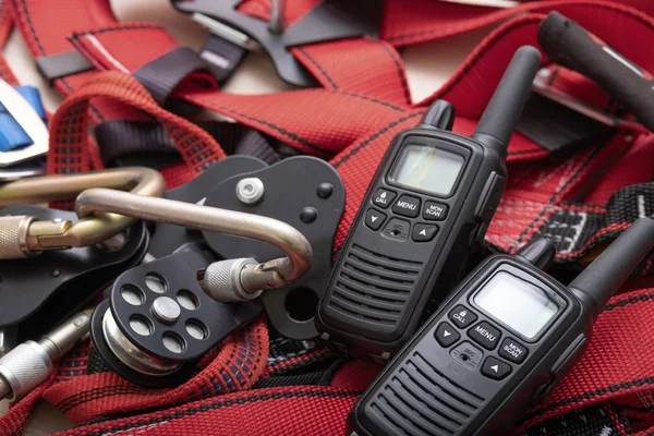 two-piece radios and equipment for industrial mountaineering