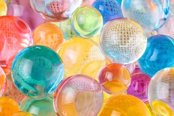 Bolas de hidrogel redondas multicoloridas — Fotografia de Stock