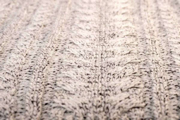 Surface Knitted Wool Knitted Fabric Texture Perspective — Stock Photo, Image