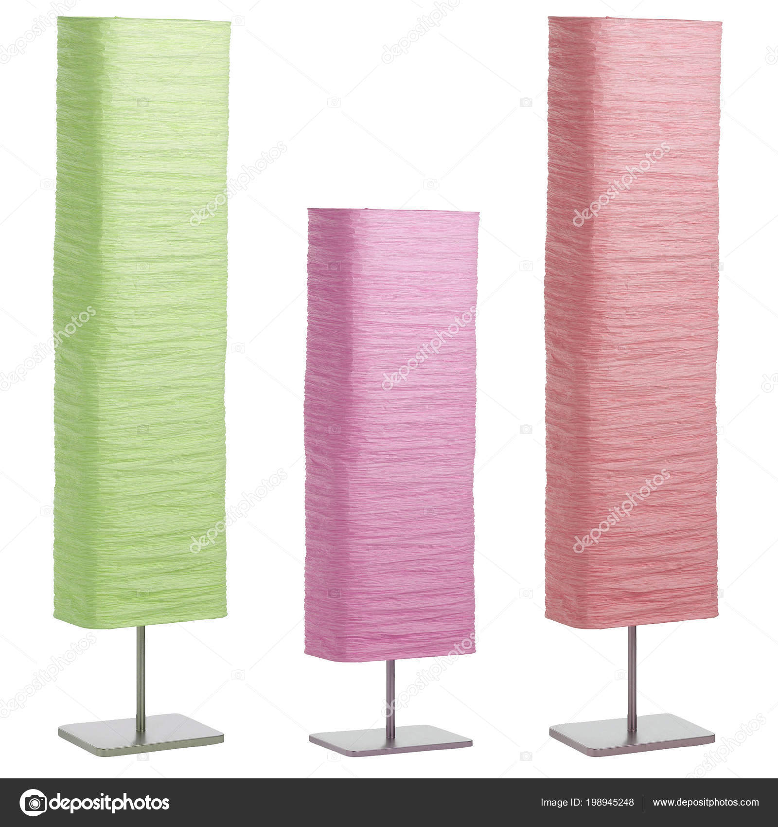 Decorative Paper Floor Lamps Isolated White Background Stock Photo Decorative Paper Floor Lamps Isolated On White Background Photo By Ozaiachinn