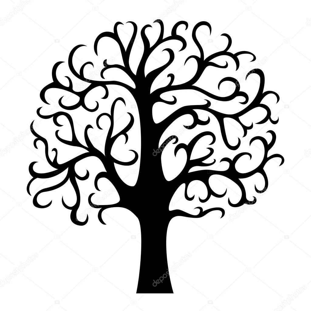 Clipart family  history Family Tree Silhouette  Life Tree  Vector 