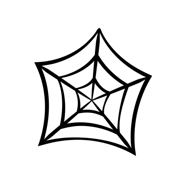 Icono Web Araña Silueta Vector Cobweb Spiderweb Clip Art Ilustración — Archivo Imágenes Vectoriales