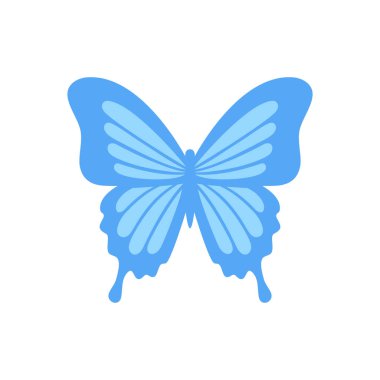 Beyaz arka plan üzerinde izole kelebek siluet. Kelebek - vektör simgesi. Kelebek tasarım. Vektör