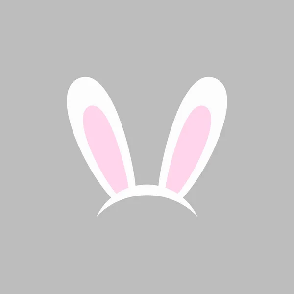 Oreilles de lapin icône vectorielle. Bandeau de lapin de Pâques. Masque d'oreilles de lapin de Pâques. Oreilles de lièvre accessoire tête. Illustration vectorielle — Image vectorielle