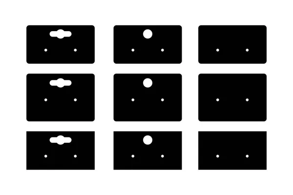 Pendiente de tarjetas de visualización - vector. Tarjetas de joyería. Pendientes colgar etiquetas aisladas en blanco — Archivo Imágenes Vectoriales