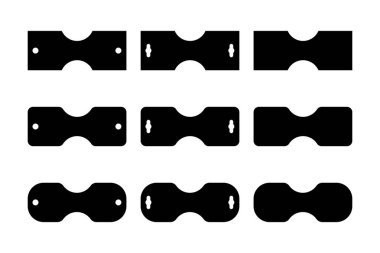 Kolye ekran kartları-vektör. Mücevher kartları. Kolye asmak Etiketler beyaz izole