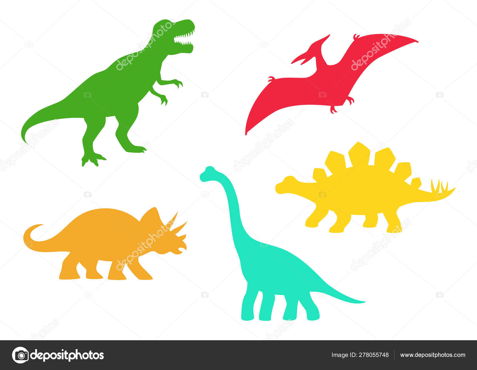 Pterodactyl Or Pteranodon Dinosaur Isolated Over White Stock Photo