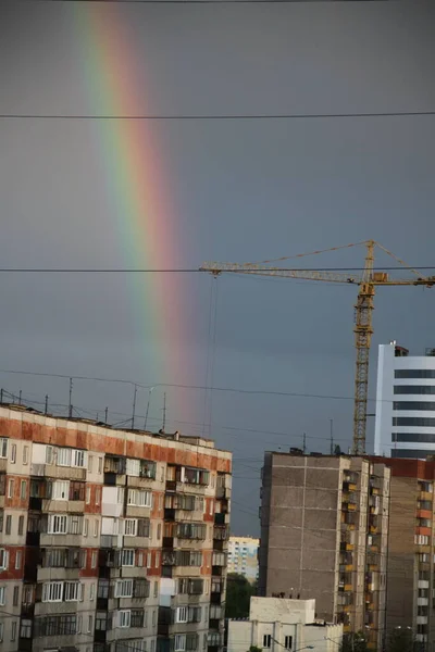 Rainbow Building Cinstruction — Stock Photo, Image