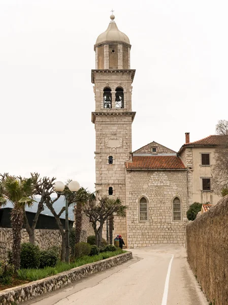 Kerk Van Sveti Kriz Cres Kroatië Een Bewolkte Dag Het — Stockfoto