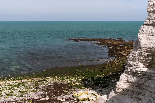 Acantilados Tiza Cerca Etretat Normandía Francia Día Soleado Verano —  Fotos de Stock