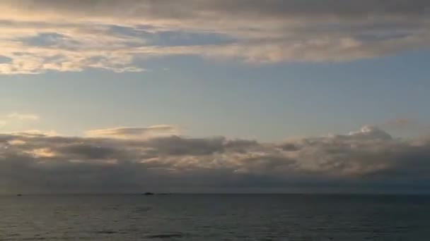 Timelapse Zachód Słońca Saint Malo Francja Nad Morzem Pochmurny Dzień — Wideo stockowe