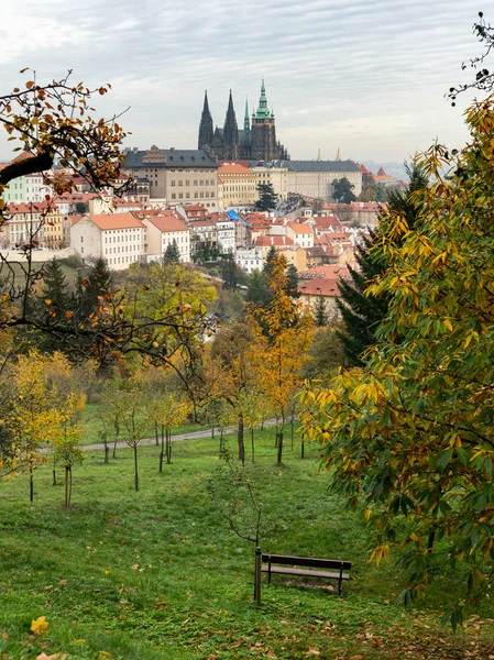 Cathédrale Saint Vitus Prague République Tchèque Par Une Journée Nuageuse — Photo