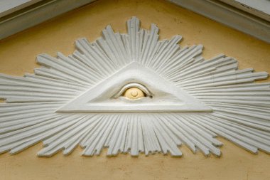 Laas kilise St Johannes girişinde Providence Göz