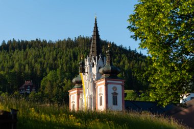 Mariazell 'deki Bakire Meryem Bazilikası (Avusturya). Burası Avusturya 'daki en önemli hac yeri ve Avrupa' nın en çok ziyaret edilen türbelerinden biri..