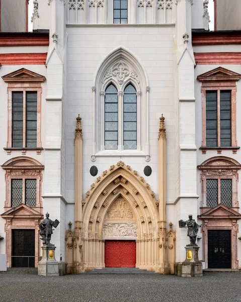 Entrada Principal Basílica Del Nacimiento Virgen María Mariazell Austria — Foto de Stock