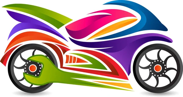 Illustration Art Bike Service Logo Isolated Background — Stock Vector