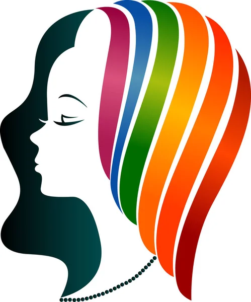 Ilustração Arte Logotipo Colorido Rosto Com Fundo Isolado —  Vetores de Stock