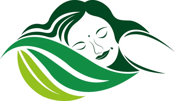 Ilustração Arte Logotipo Eco Sleep Com Fundo Isolado — Vetor de Stock