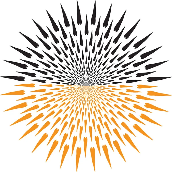 Illustrazione Arte Sunburst Logo Con Sfondo Isolato — Vettoriale Stock