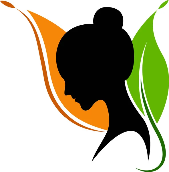 Illustration Logo Visage Naturel Avec Fond Isolé — Image vectorielle