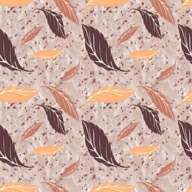 Yapraklı, soyut, dikişsiz arkaplan kumaş ve kağıda basmak için uygun. Çiçek yapraklı renkli doku