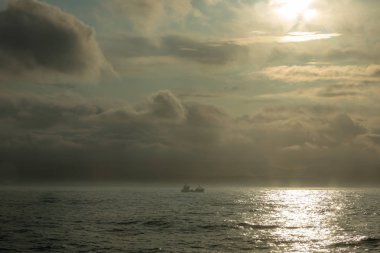 Lerwick'ten Aberdeen'e giden bir feribot manzarası.