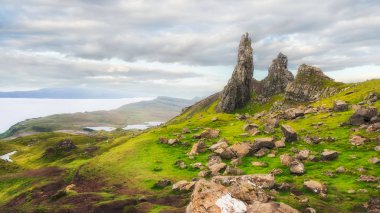 Storr 'un Yaşlı Adamı, Skye Adası, İskoçya.