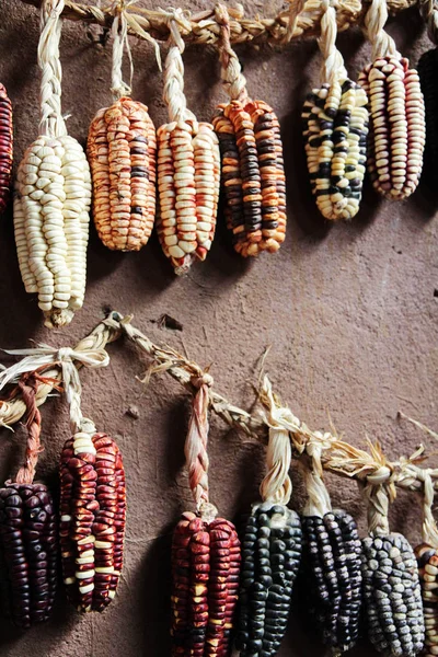 Zawieszone Wielobarwne Dekoracyjne Kukurydzy — Zdjęcie stockowe