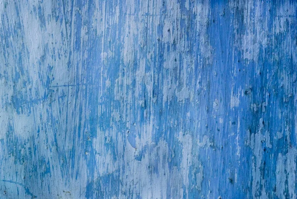 Une Photo Saturée Contrastée Vieux Mur Bleu Avec Plâtre Décoloré — Photo