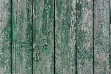 Kaba ahşap plakalar doku uzun zaman önce yeşil boyalı bir fotoğraf