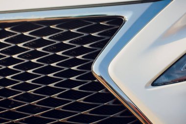 Modern lüks araba yakın çekim ızgara. Otomatik Detaylandırma arka plan, kavram pahalı, spor