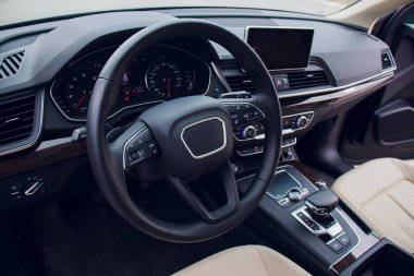 araba iç sürücü yan görünüm. modern otomobil iç tasarım