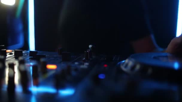 Musik Hintergrund DJ Nachtclub DJ Plattenspieler — Stockvideo