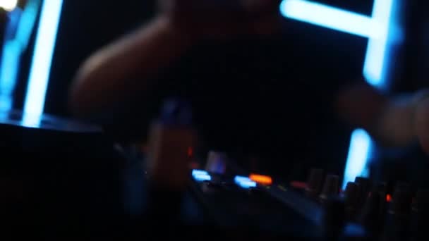 Musik Hintergrund Nachtclub Plattenspieler Retro — Stockvideo
