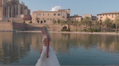 Palma de Mallorca Katedrali, Balear Adaları, İspanya ile hava cityscape