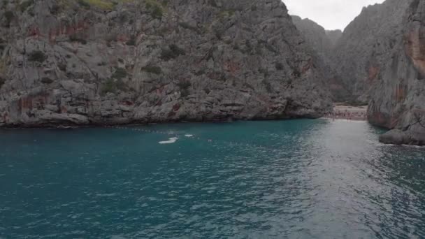 Port Calobra Gyönyörű Tengerparti Táj Mallorca Spanyolország — Stock videók