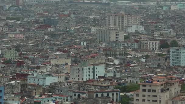 Panorama Ciudad Habanera Vedado Vista Aérea — Vídeo de stock