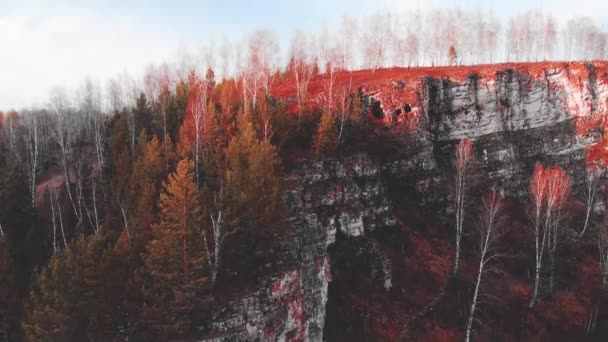 Idrisovskaya cave. Republic of Bashkortostan Russia. mentioned in the materials of Peter Simon Pallas. hiding Salavat Yulaev. modern color toning — Stock Video