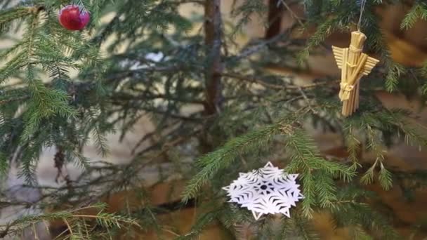 Vintage Christmas Composition, panier, cônes de pin, noix et noix 