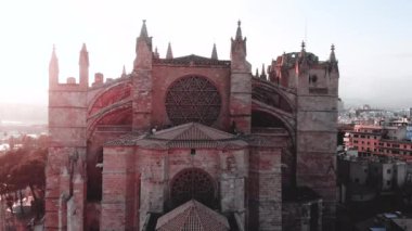 Palma de Mallorca Katedrali, Balear Adaları, İspanya ile hava cityscape