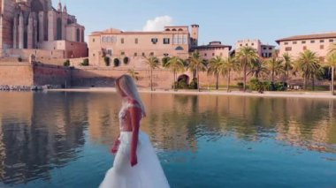 Palma de Mallorca Katedrali, Balear Adaları, İspanya ile hava cityscape