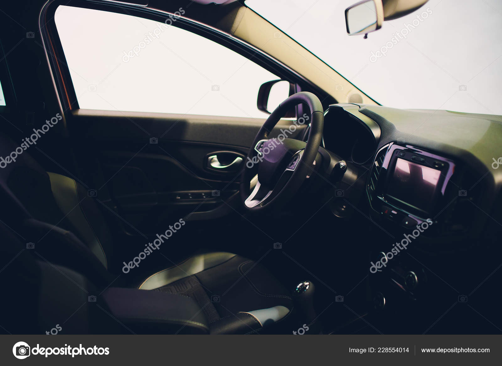 Car Interior Luxury Interior Of Prestige Modern Car Leather