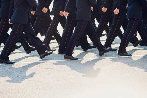 Police Marching Legs Shoes Line — Stock Photo, Image