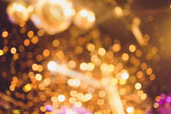 Gouden lights bokeh achtergrond, Chrismas lights bokeh. — Stockfoto