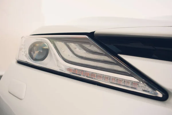 The new car white headlights are beautiful — Stock Photo, Image