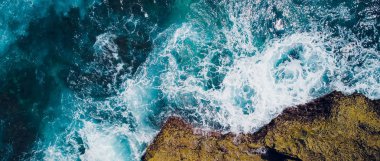 Aerial view of Papakolea Green Sand Beach, Mahana Point Surf Place  clipart