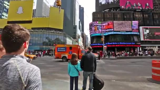 New York New York Usa September 2016 Fußgängerzonen Voller Massen — Stockvideo