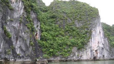 Ha Halong Bay uzun Bay Vietnamview, Hang Sung Sot liman mağara