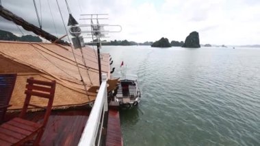 Ha Halong Bay uzun Bay Vietnamview, Hang Sung Sot liman mağara